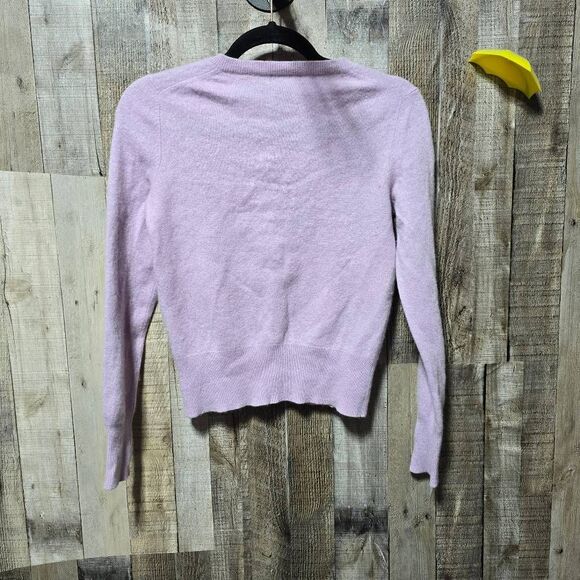 Lord & Taylor Lavender Cashmere Sweater Cardigan - Picture 2 of 3